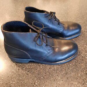 Vintage Biltrite Black Leather Steel Toe Chukka Boots, Women's Size 7